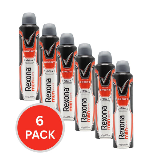 Rexona Antiperspirant Men 48h Sport 145g / 250ml (6 Pack)