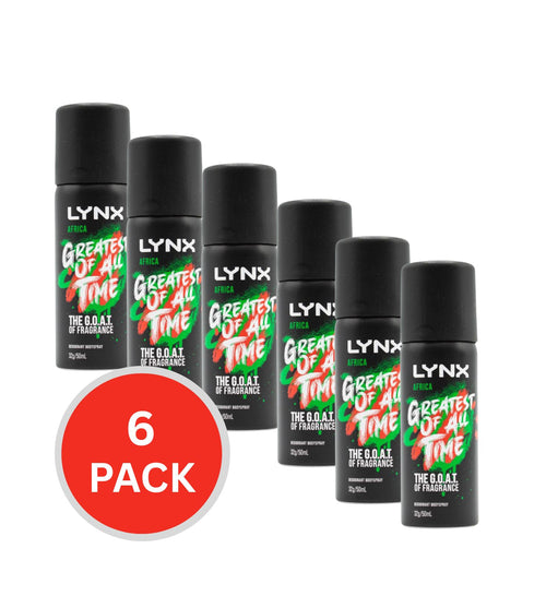 Lynx Body Spray Africa Mini 32g / 50ml (6 Pack)