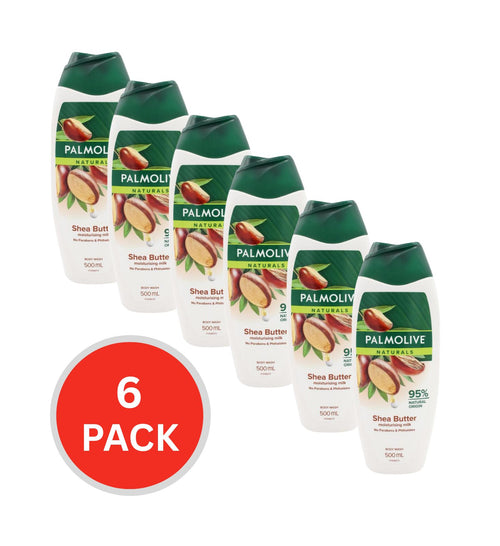 Palmolive Naturals Body Wash Shea Butter 500ml (6 Pack)