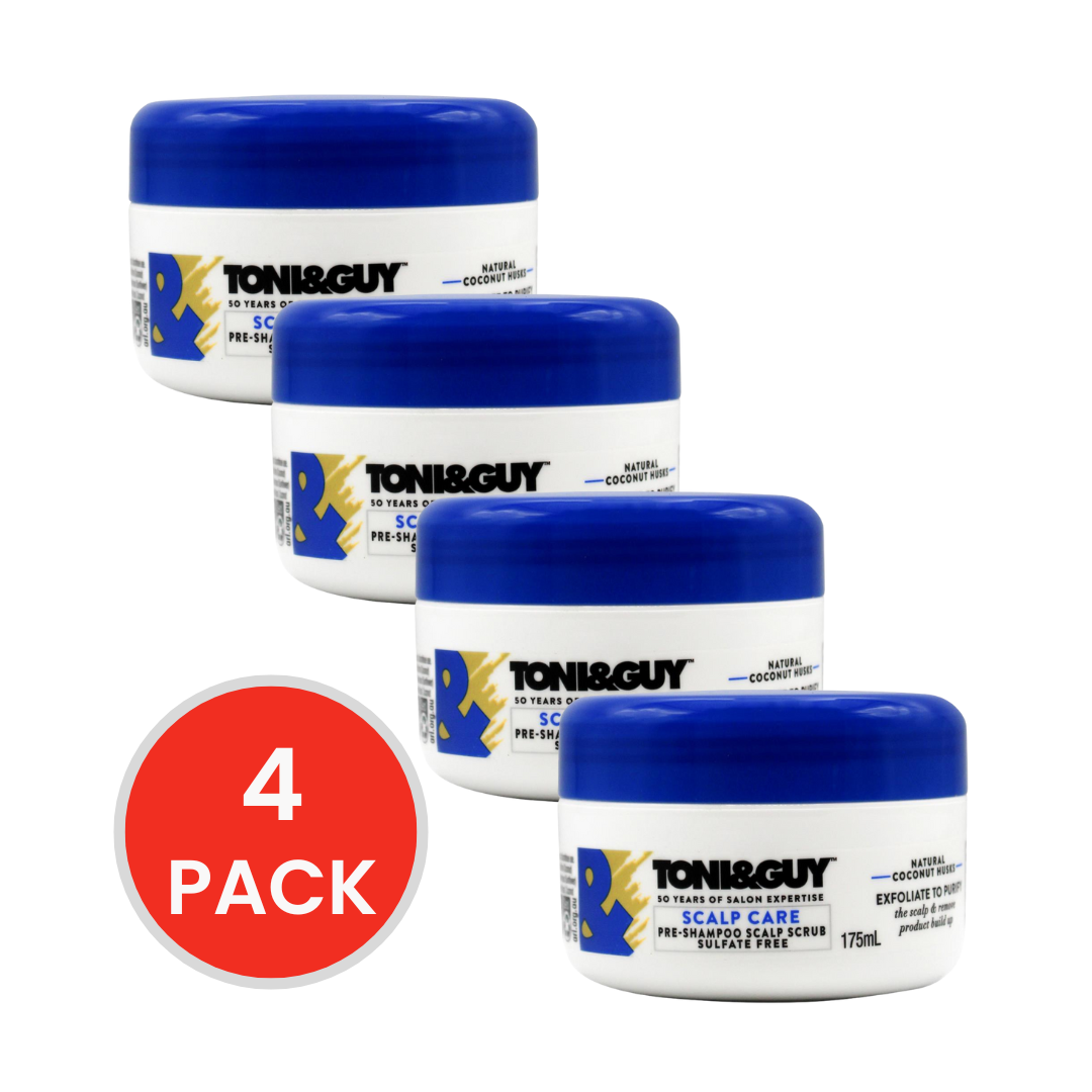 Toni & Guy Scalp Care Pre-Shampoo Scalp Scrub 175mL (4 Pack)