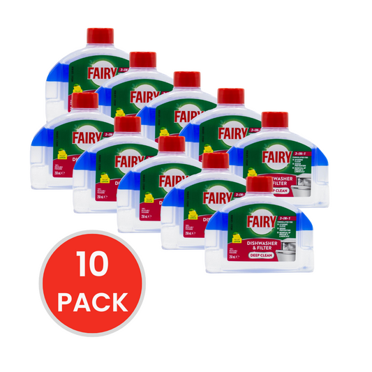Fairy Dishwasher Cleaner Deep Clean Lemon 250mL (10 Pack)