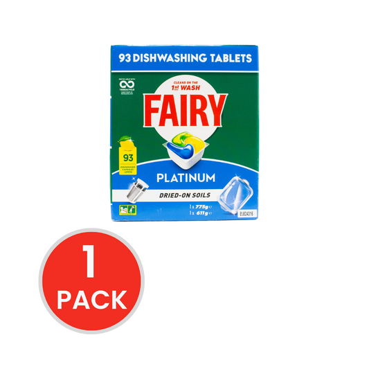 Fairy Platinum Dishwasher Tablets Lemon Mix 93 Caps (PK52 + PK41)