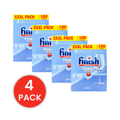 Finish Power Essential Dishwasher Tablets 400 Tabs (4 x 100 Pk)