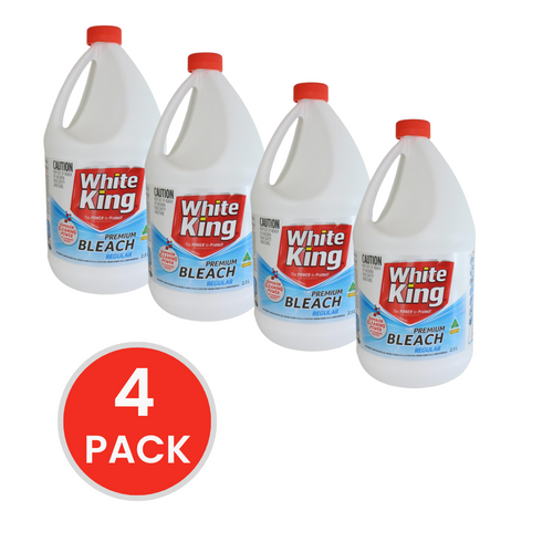 WHITE KING PREMIUM LIQUID BLEACH REGULAR 2.5L (4x Pack)