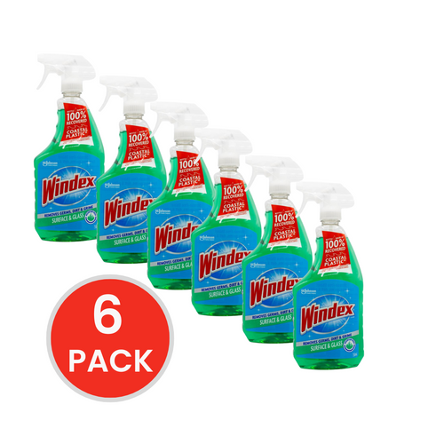 WINDEX SURFACE AND GLASS CLEANER MOUNTAIN FRESH 750ml (6x Pack)