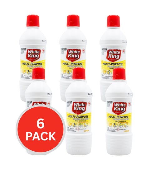 White King Multi - Purpose Power Cleaner Thick Clinging Gel Lemon 1L (6 Pack)