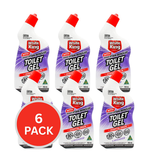White King Toilet Gel Lavender 700ml (6 pack)