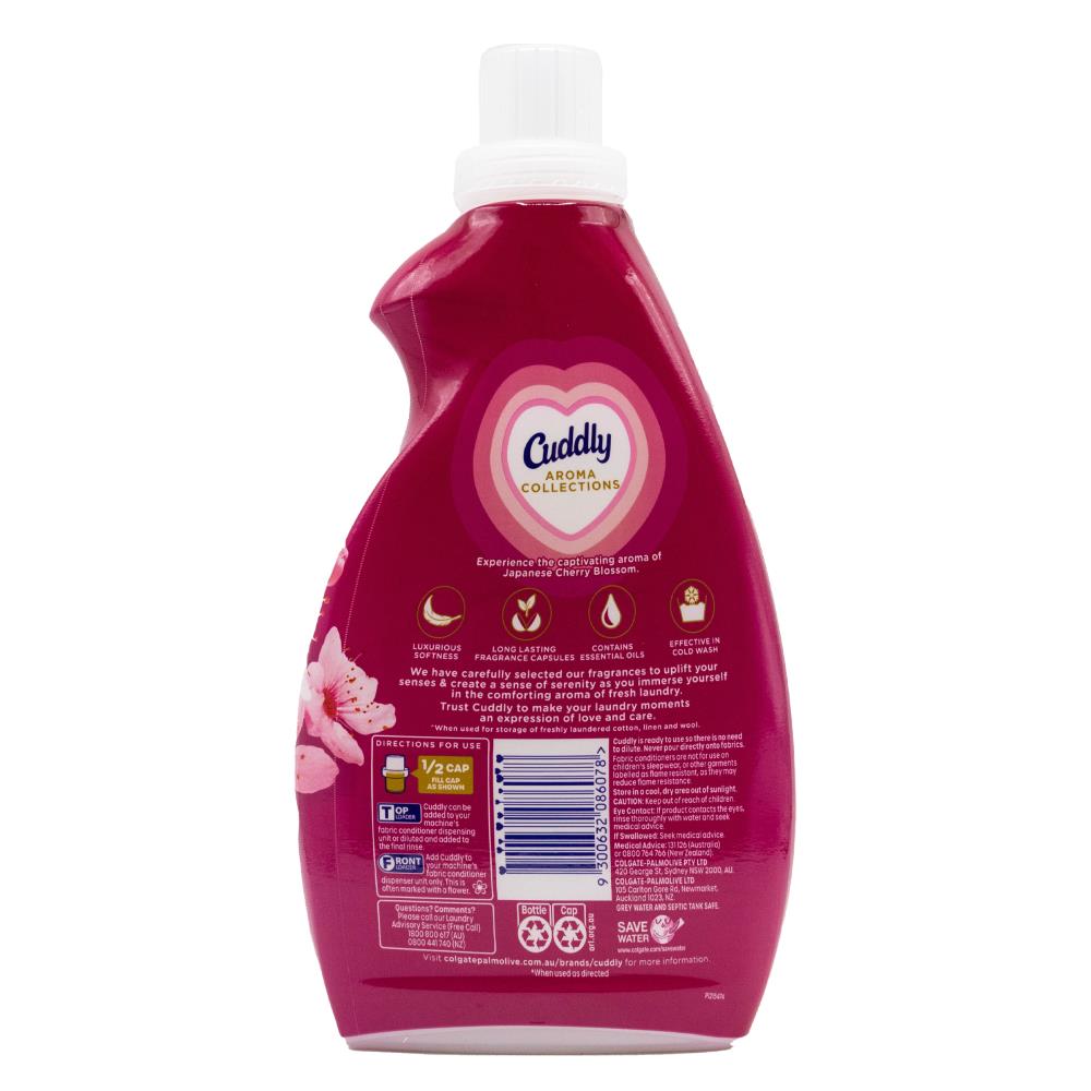 Cuddly Fabric Conditioner 900mL Concentrated – Aroma Collections Japanese Cherry Blossom (8 pack)