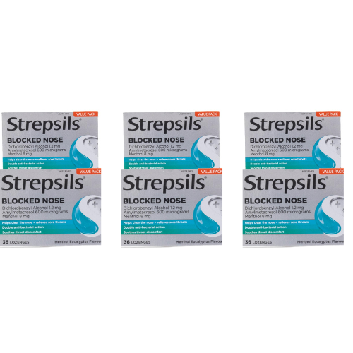 Strepsils Menthol Eucalyptus Lozenges 36 per pack (6 Pack)