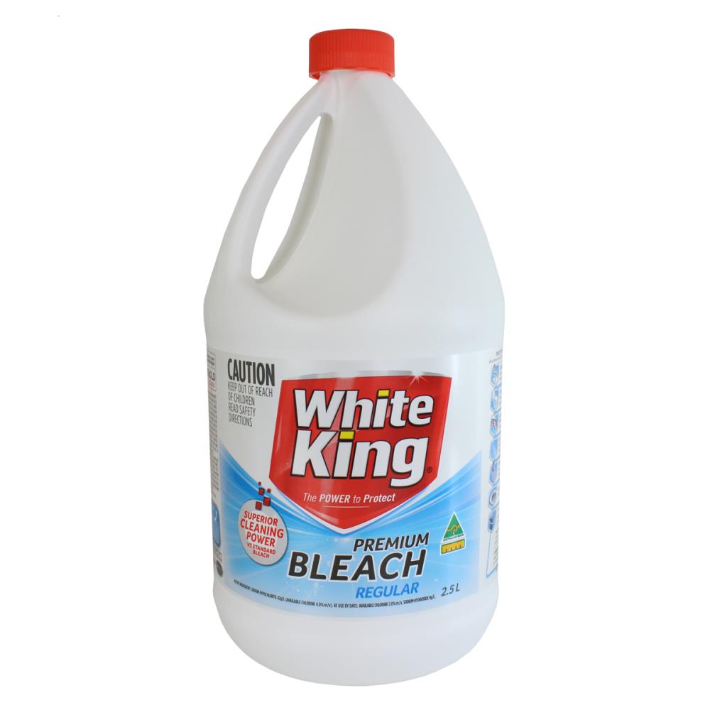 WHITE KING PREMIUM LIQUID BLEACH REGULAR 2.5L (4x Pack)