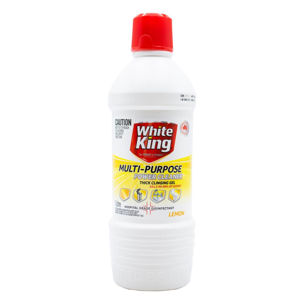 White King Multi - Purpose Power Cleaner Thick Clinging Gel Lemon 1L (6 Pack)