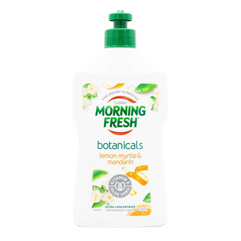 MORNING FRESH 350mL DISHWASHING LIQUID BOTANICALS ULTRA CONCENTRATE LEMON MYRTLE AND MANDARIN (12x Pack)