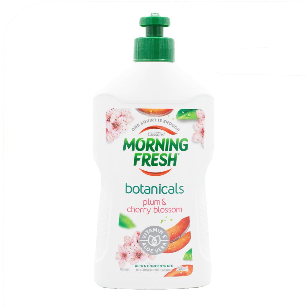 MORNING FRESH 350mL DISHWASHING LIQUID BOTANICALS ULTRA CONCENTRATE PLUM & CHERRY BLOSSOM (12x Pack)
