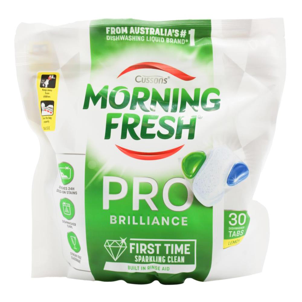 Morning Fresh Pro Brilliance Dishwasher Tablets Lemon 3x 30Pk (90 Tablets)