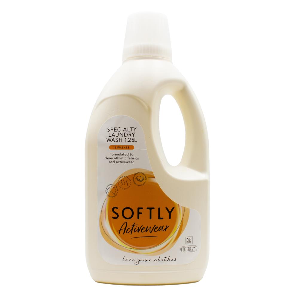 SOFTLY 1.25l LAUNDRY WASH ACTIVEWEAR FRONT AND TOP LOADER (6x Pack)