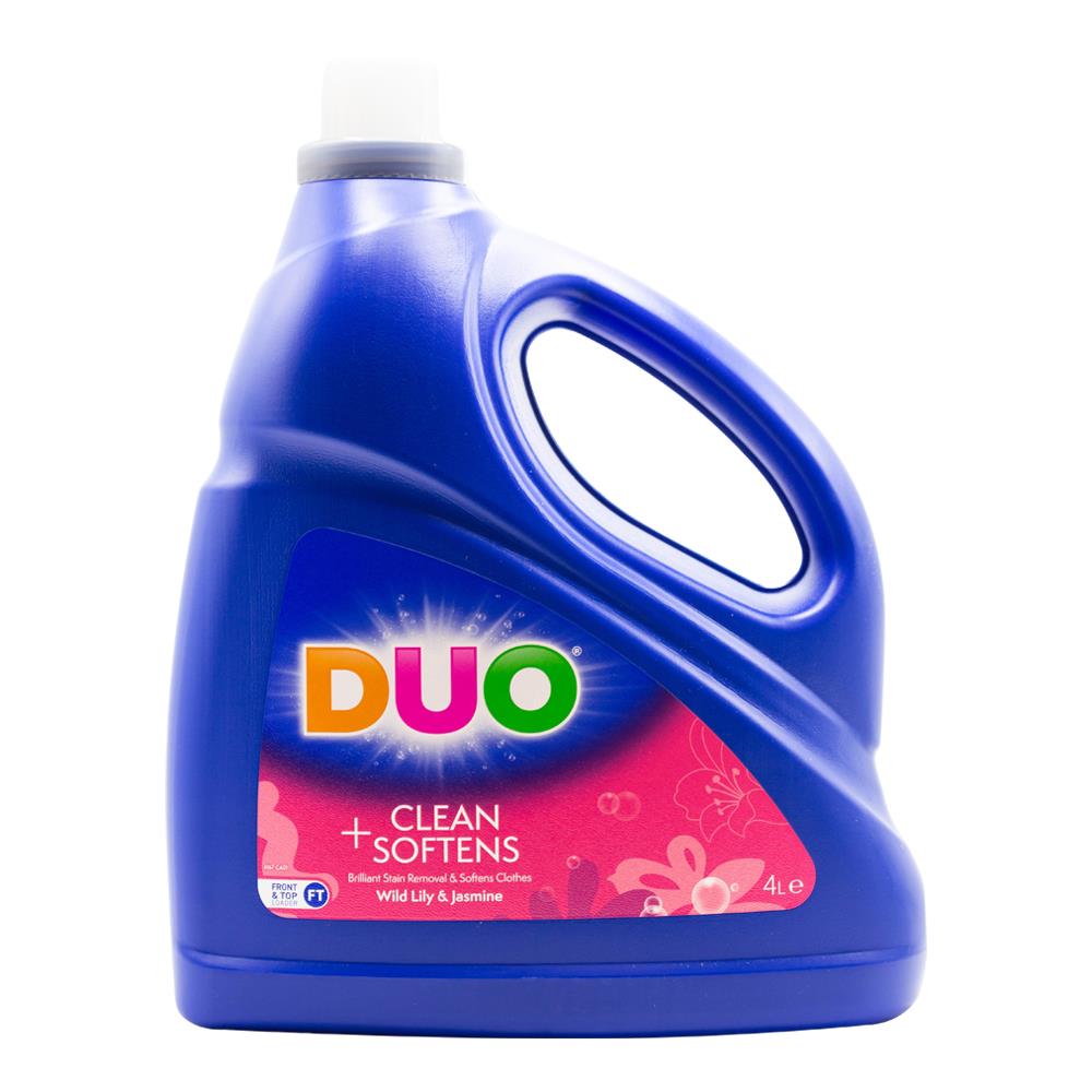 DUO 4L LAUNDRY LIQUID FRONT & TOP LOADER 2X CONCENTRATE CLEANS + SOFTENER (2x Pack)