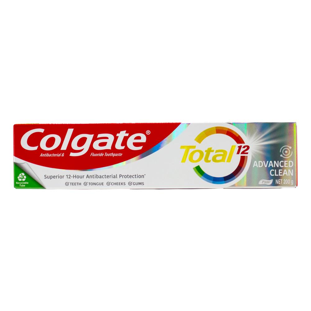 Colgate 200g Toothpaste Total 12 Advanced Clean (12x Pack)
