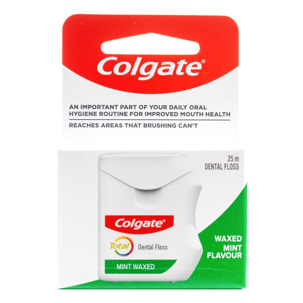 Colgate 25m Dental Floss Mint Waxed (6x Pack)