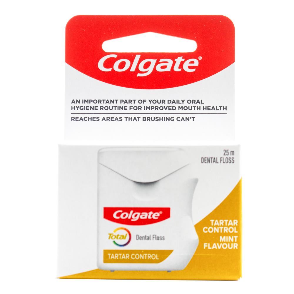 Colgate 25m Dental Floss Tartar Control Mint (6x Pack)