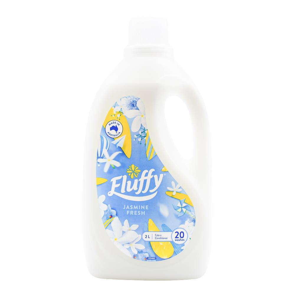 Fluffy Fabric Softener Jasmine Fresh Ready To Use 2L (6 Pack)