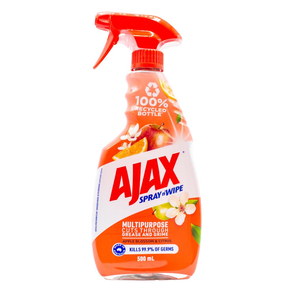 Ajax 500ml Spray N Wipe Trigger Apple & Citrus (8x Pack)