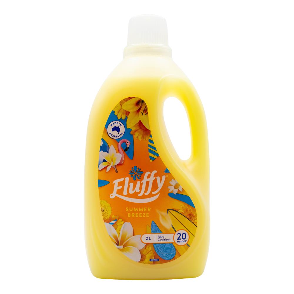 Fluffy Fabric Conditioner Summer Breeze Ready To Use 2L (6 Pack)