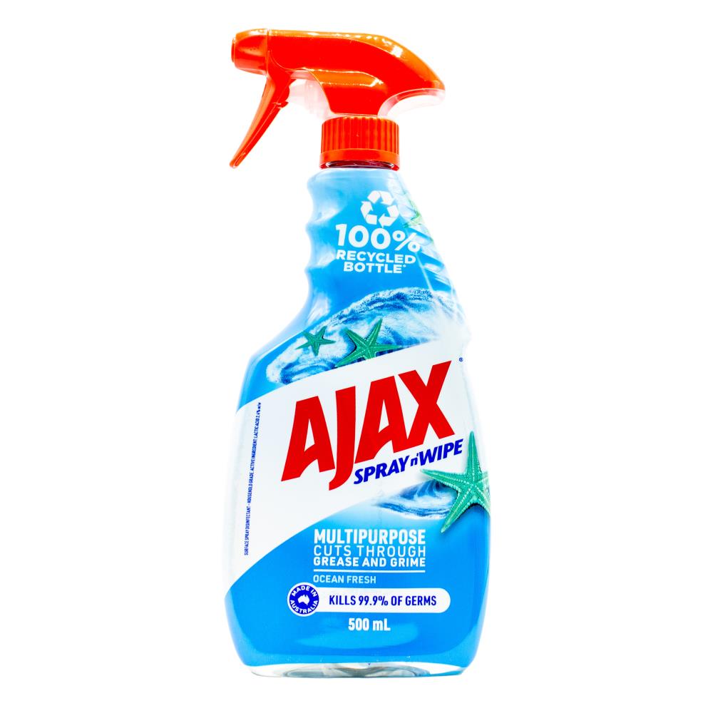 Ajax 500ml Spray N Wipe Trigger Ocean Fresh (8x Pack)
