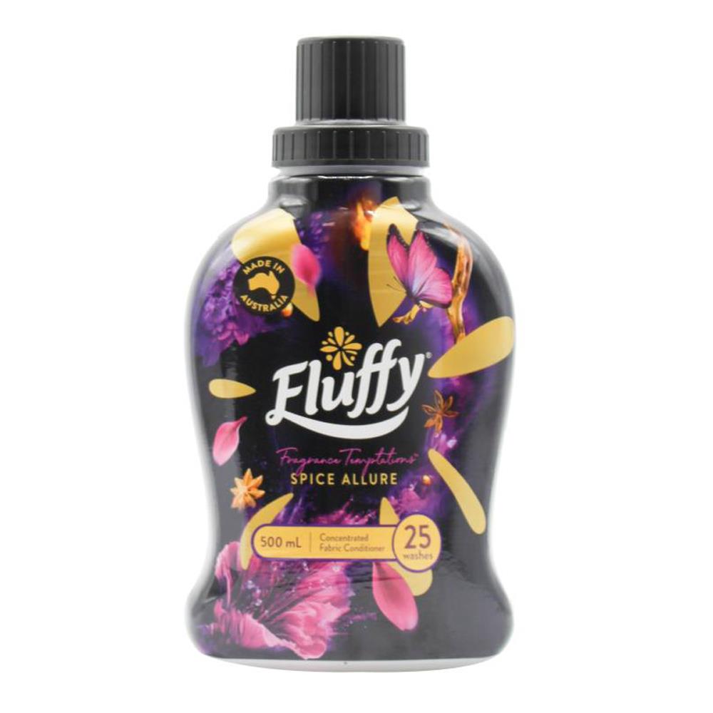 Fluffy Fabric Softener Fragrance Temptations Spice Allure 500ml (8 Pack)