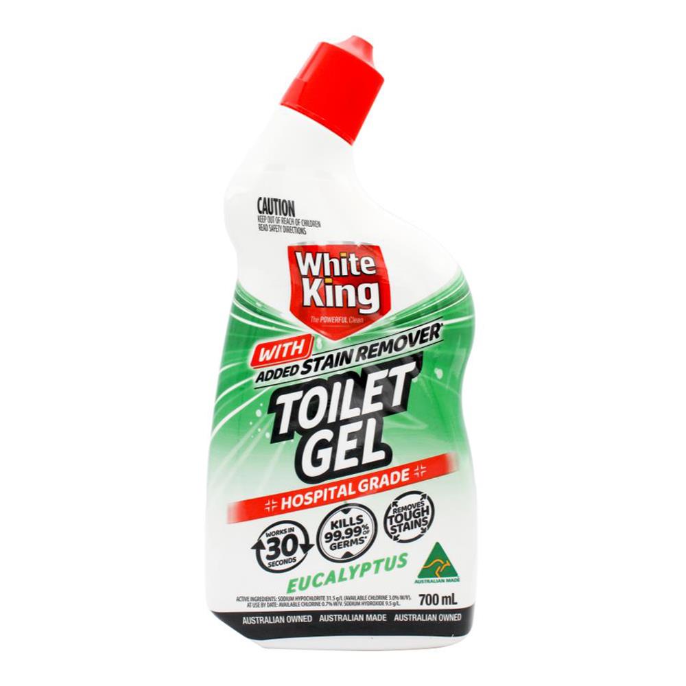 White King Toilet Gel With Added Stain Remover Eucalyptus 700ml (6 Pack)