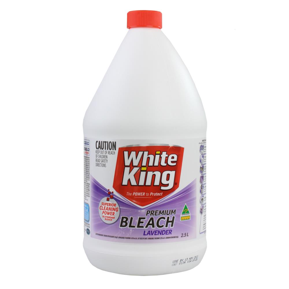 WHITE KING PREMIUM BLEACH LAVENDER 2.5L (4x Pack)