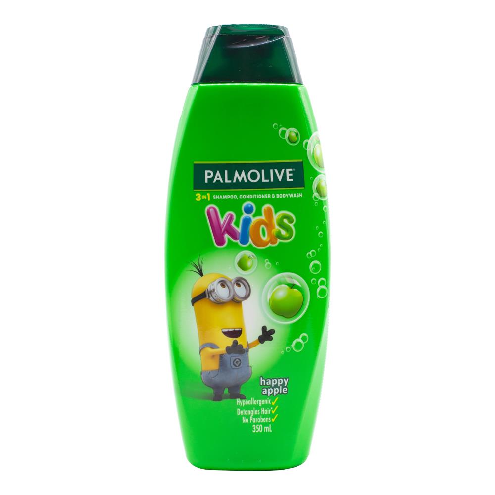 Palmolive 3in1 Shampoo, Conditioner & Body Wash Kids Happy Apple 350ml (4 Packs)