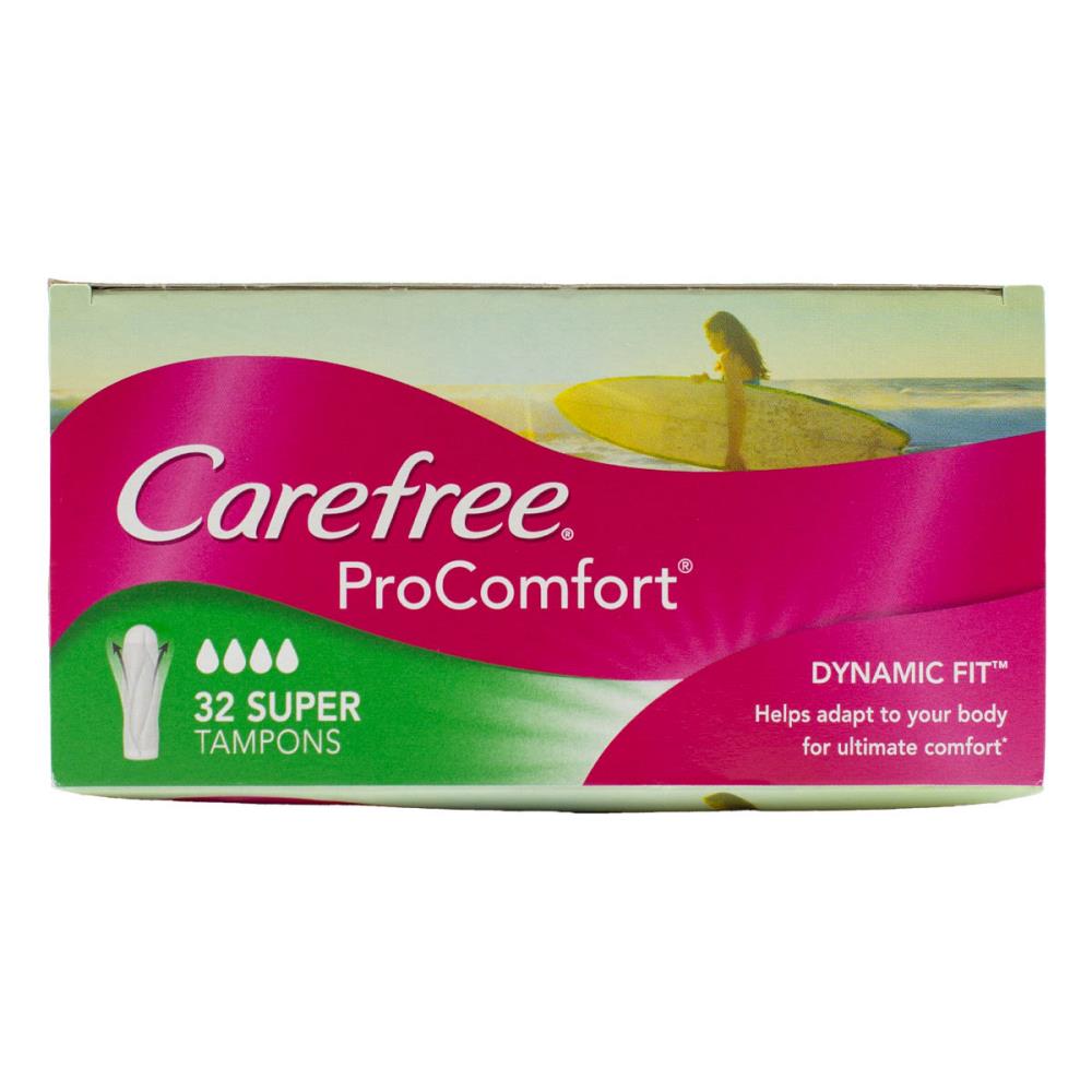 Carefree Pk32 Super Tampons Pro Comfort Dynam (6x Pack)