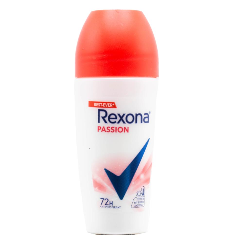 REXONA 45mL DEODORANT WOMEN ROLL ON 72 HOUR PASSION (24x Pack)