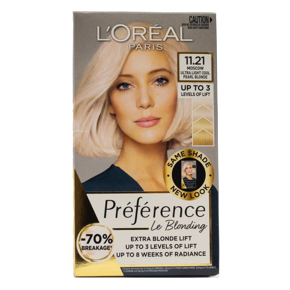 LOREAL HAIR COLOUR PREFERENCE LE BLENDING MOSCOW ULTRA LIGHT COOL PEARL BLONDE 1.21 (3x Pack)