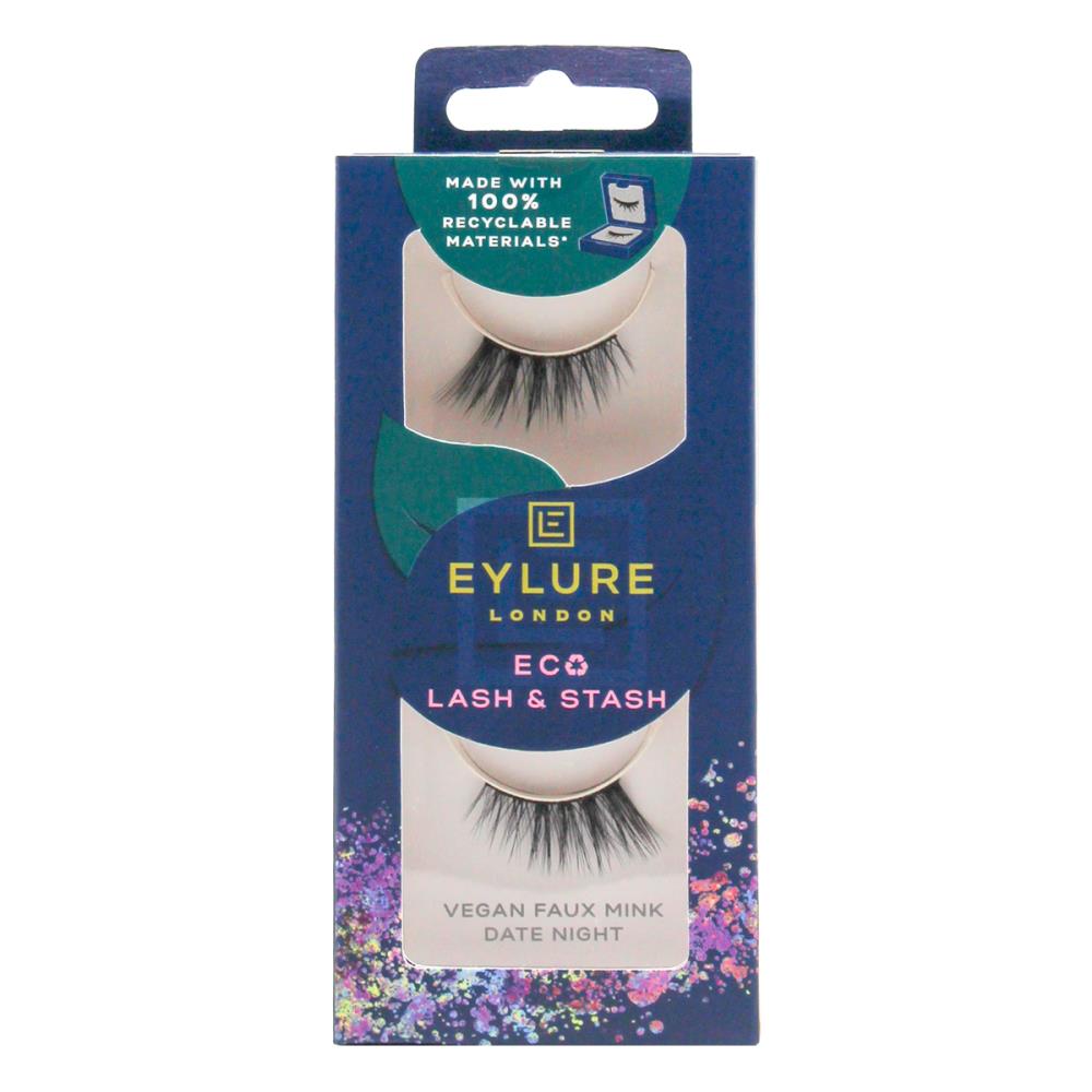 EYLURE LONDON LASHES LASH AND STASH VEGAN FAUX MINK DATE NIGHT (4x Pack)