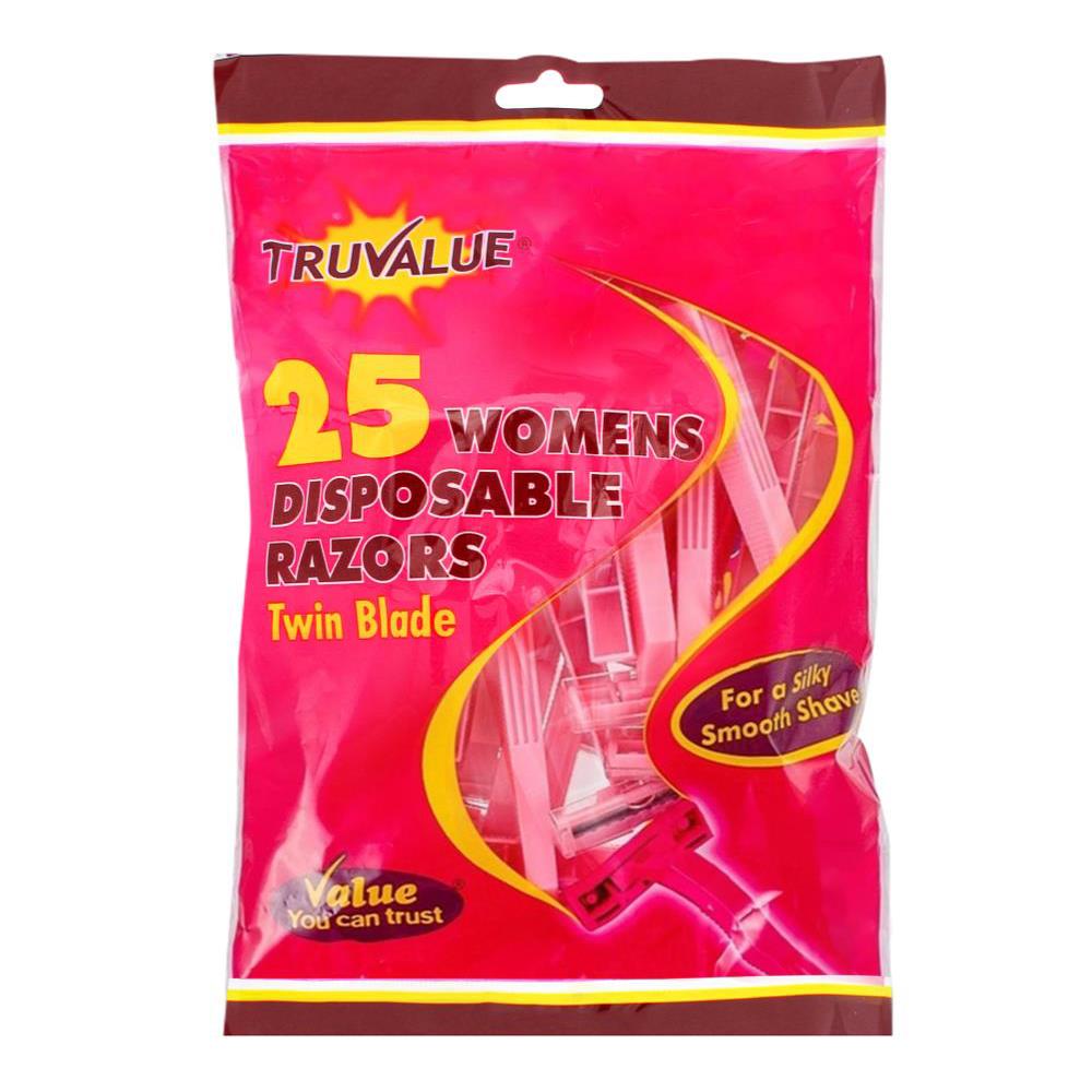 Truvalue Disposable Razors Twin Blade Womens 12 x 25Pk (300 Pack)