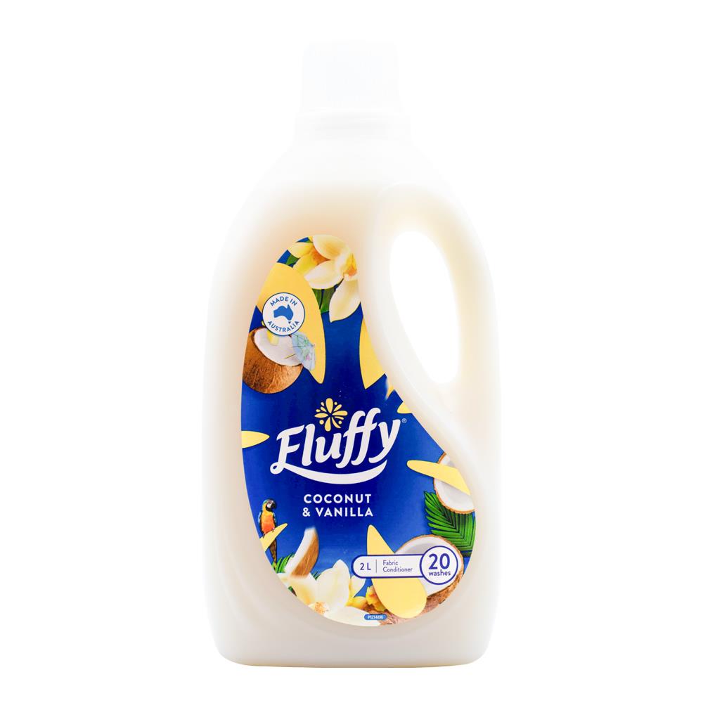 Fluffy Fabric Conditioner Coconut & Vanilla 2L (6 Pack)