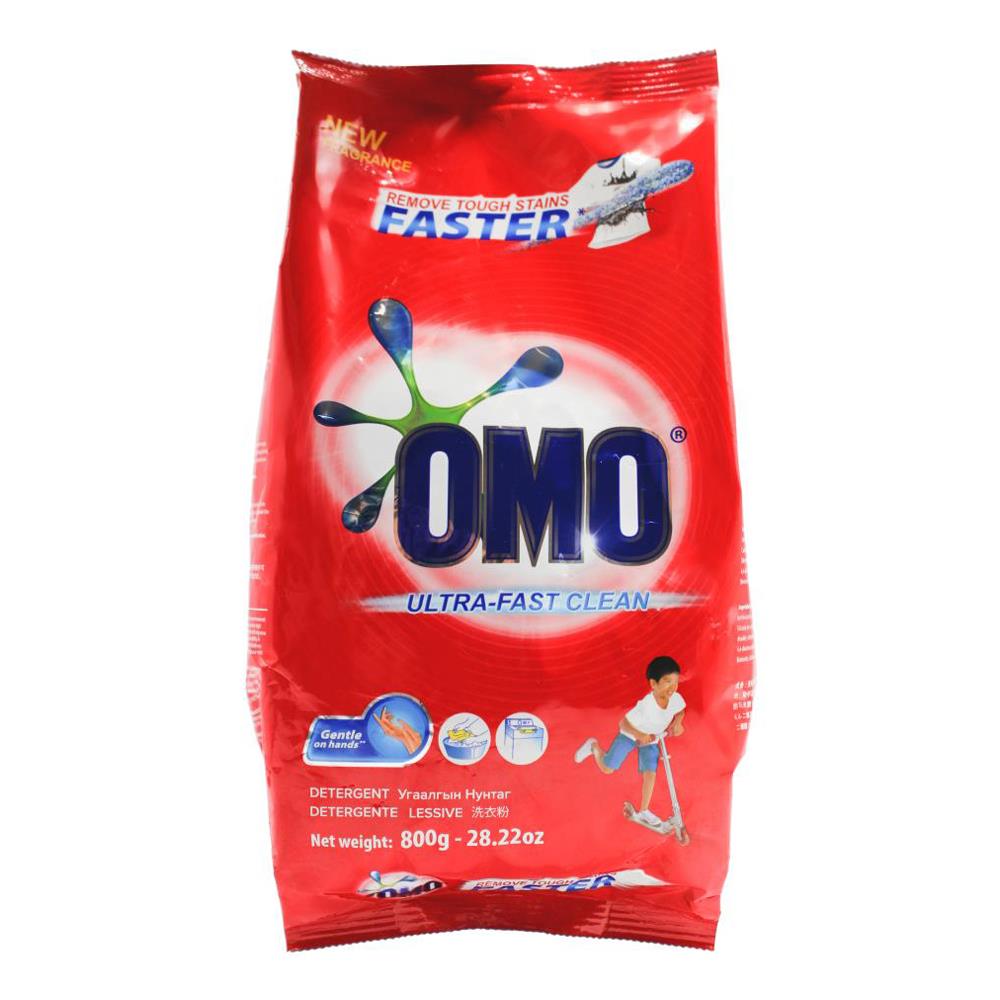 OMO 800g LAUNDRY DETERGENT POWDER ULTRA FAST CLEAN HAND WASH + TOP LOADER (18x Pack)