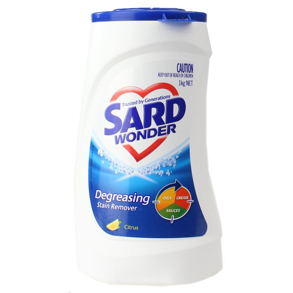 SARD 1kg DEGREASING STAIN REMOVER POWDER CITRUS (6x Pack)