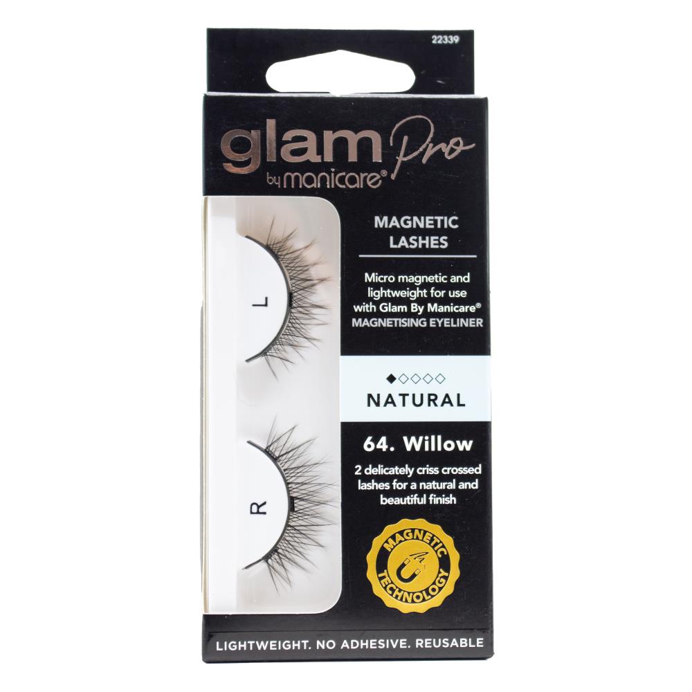 Glam Pro By Manicare Magnetic Lashes Natural 64. Willow (3x Pack)