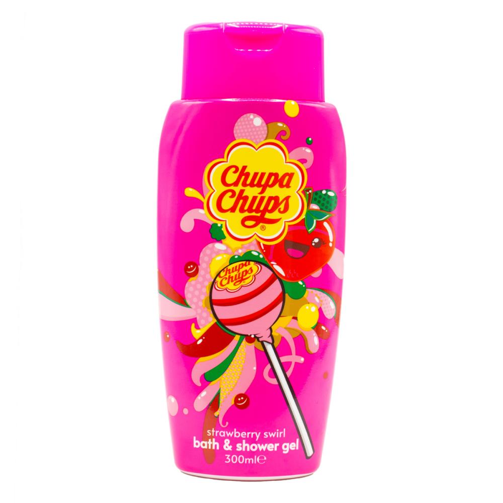 Chupa Chups 300ml Bath And Shower Gel Strawberry Swirl (12x Pack)