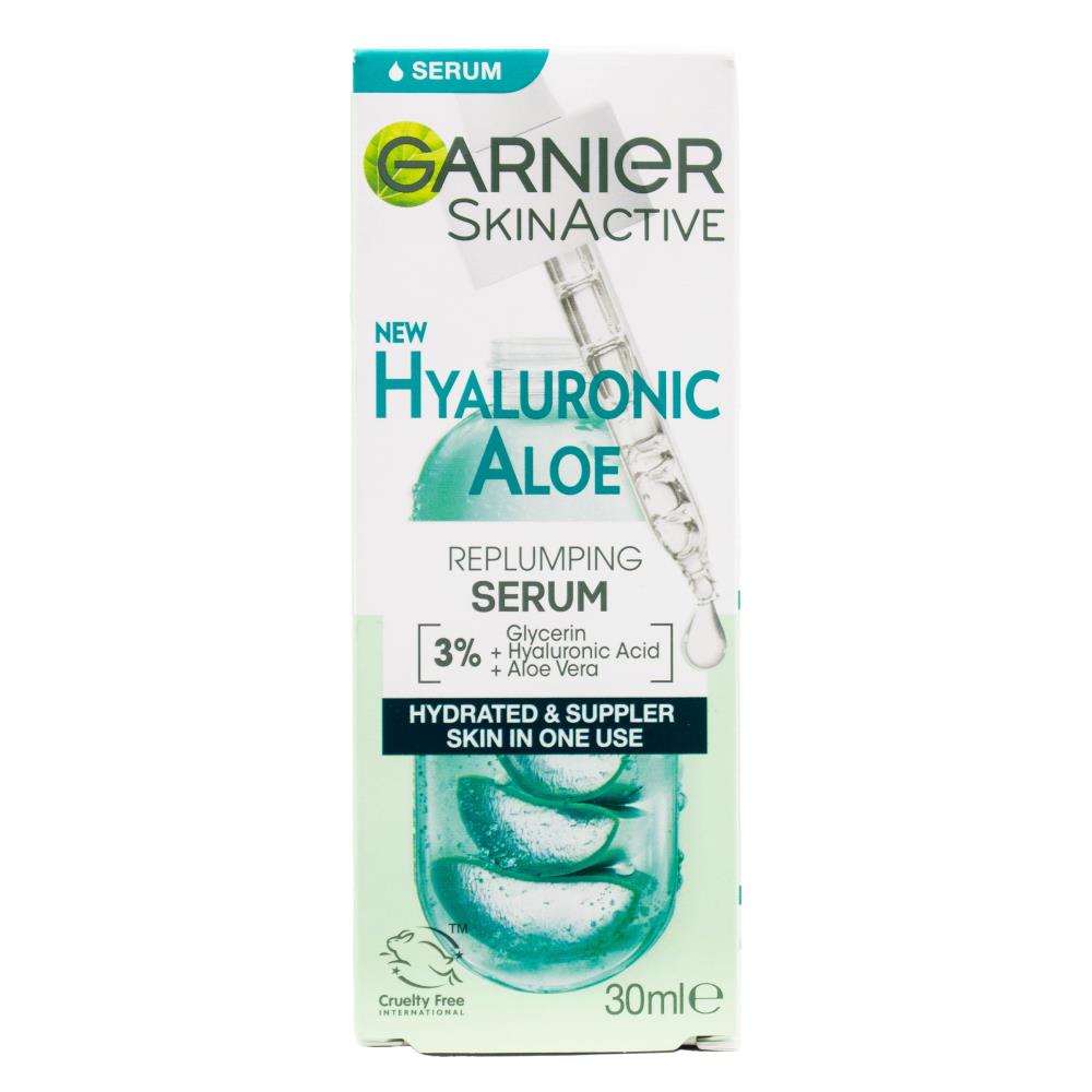GARNIER 30mL SKIN ACTIVE REPLUMPING SERUM HYALURONIC ALOE (6x Pack)
