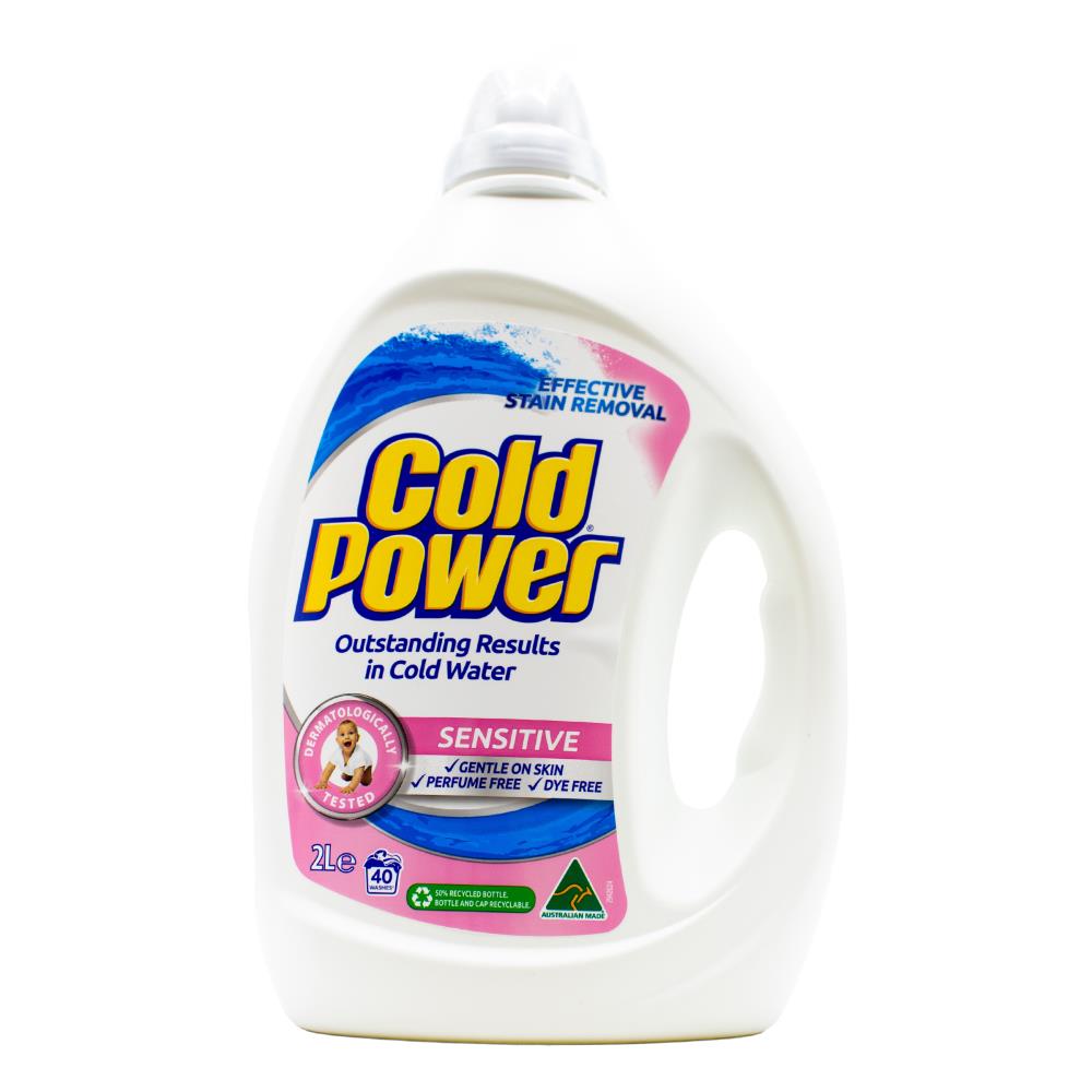 Cold Power Laundry Liquid Effective Stain Remover Sensitive 2L (4 Pack)