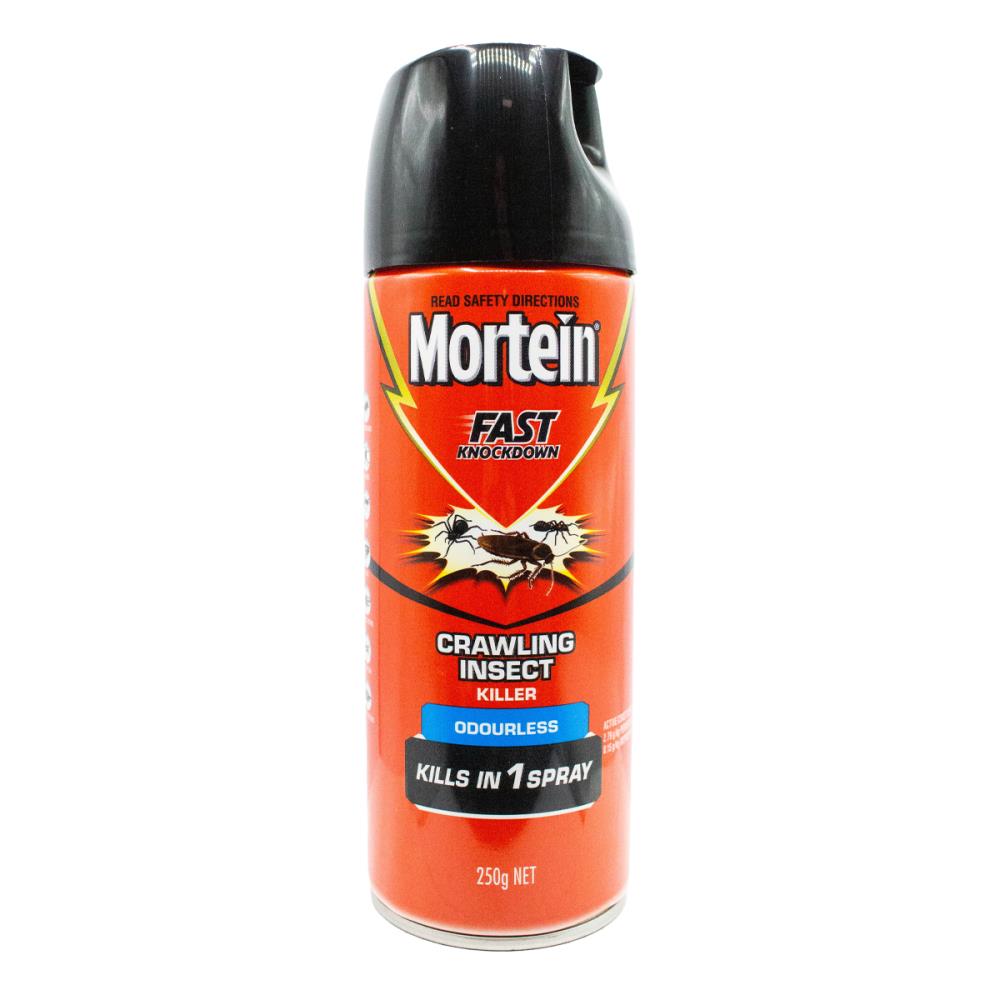 9x MORTEIN 250g CRAWLING INSECT KILLER KILLS IN 1 SPRAY ODOURLESS
