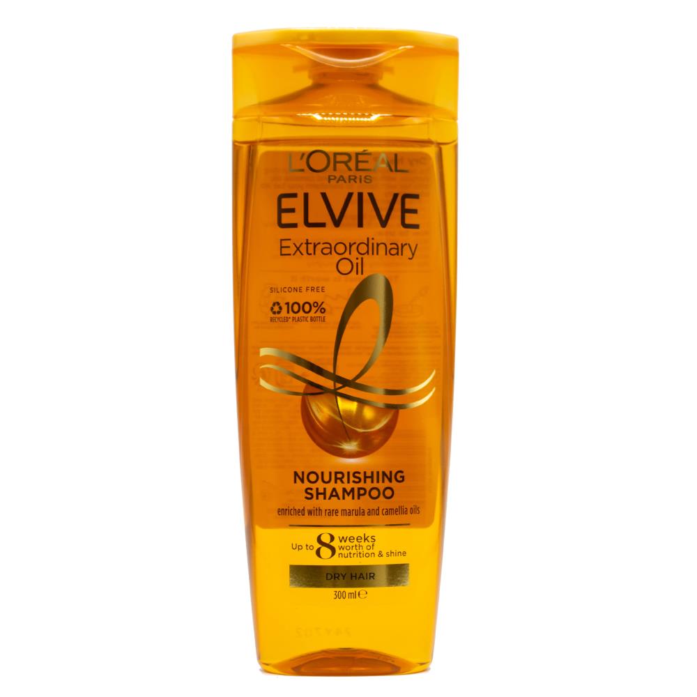LOREAL SHAMPOO NOURISHING EXTRAORDINARY OIL ENRICHED WITH MARULA AND CAMELLIA OILS DRY HAIR 300ml (6x Pack)