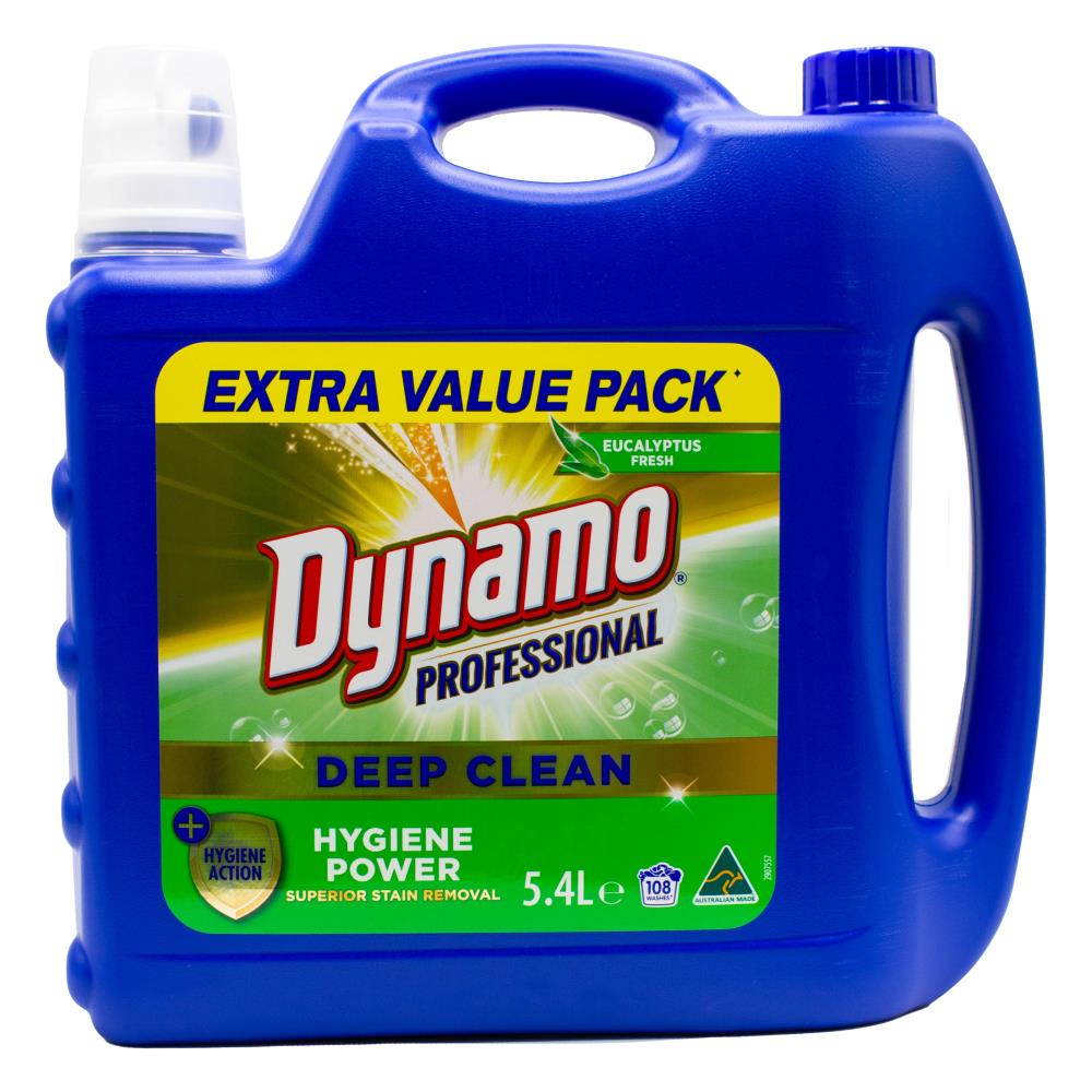 DYNAMO 5.4l PROFESSIONAL DEEP CLEAN HYGIENE POWER SUPERIOR STAIN REMOVER EUCALYPTUS FRESH (2x Pack)
