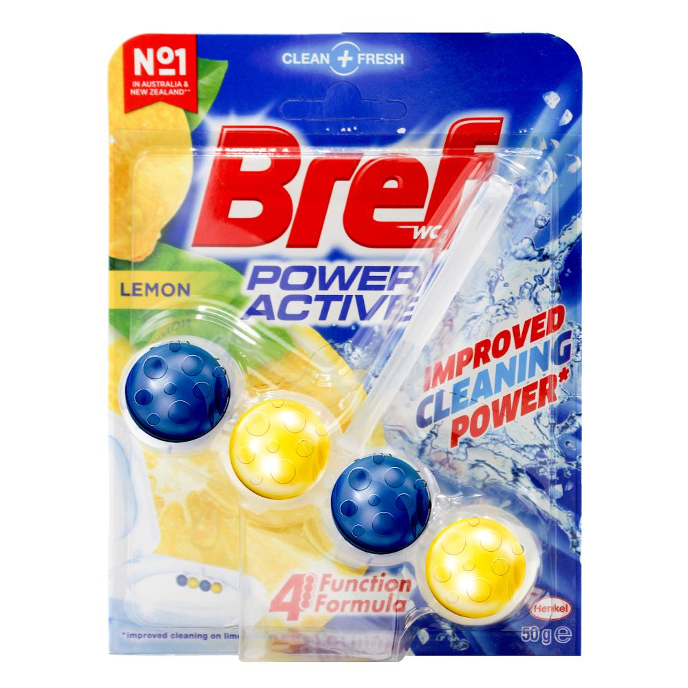 Bref Toilet Cleaner Cage Power Active 4 Function Formula Juicy Lemon 50g (6 Pack)