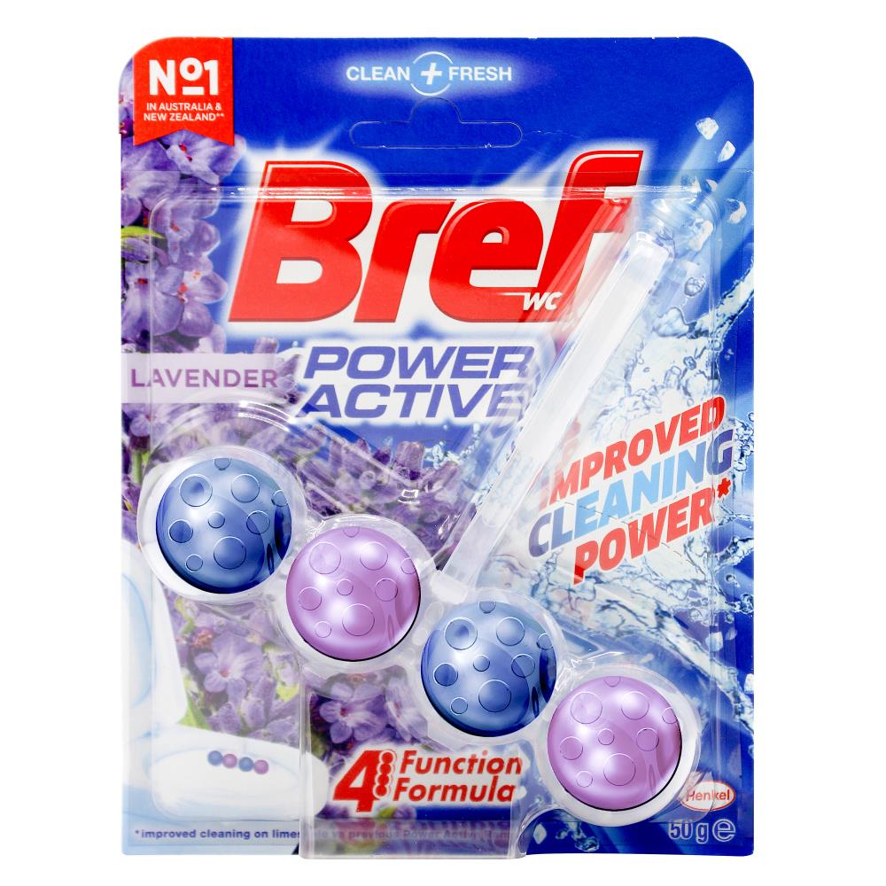 Bref Toilet Cleaner Cage Power Active 4 Function Formula Lavender Field 50g (6 Pack)