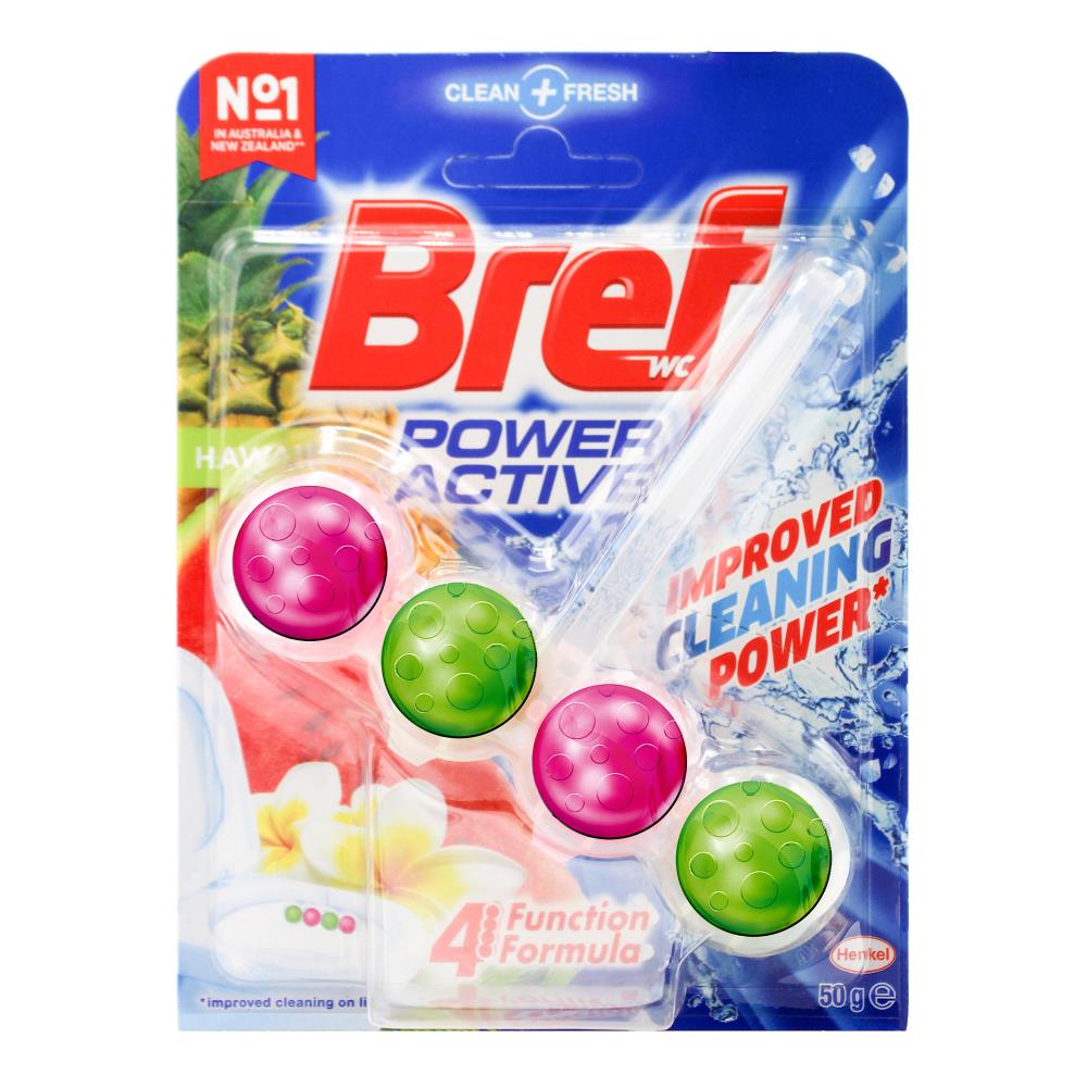 Bref Toilet Cleaner Cage Power Active 4 Function Formula Hawaii 50g (6 Pack)