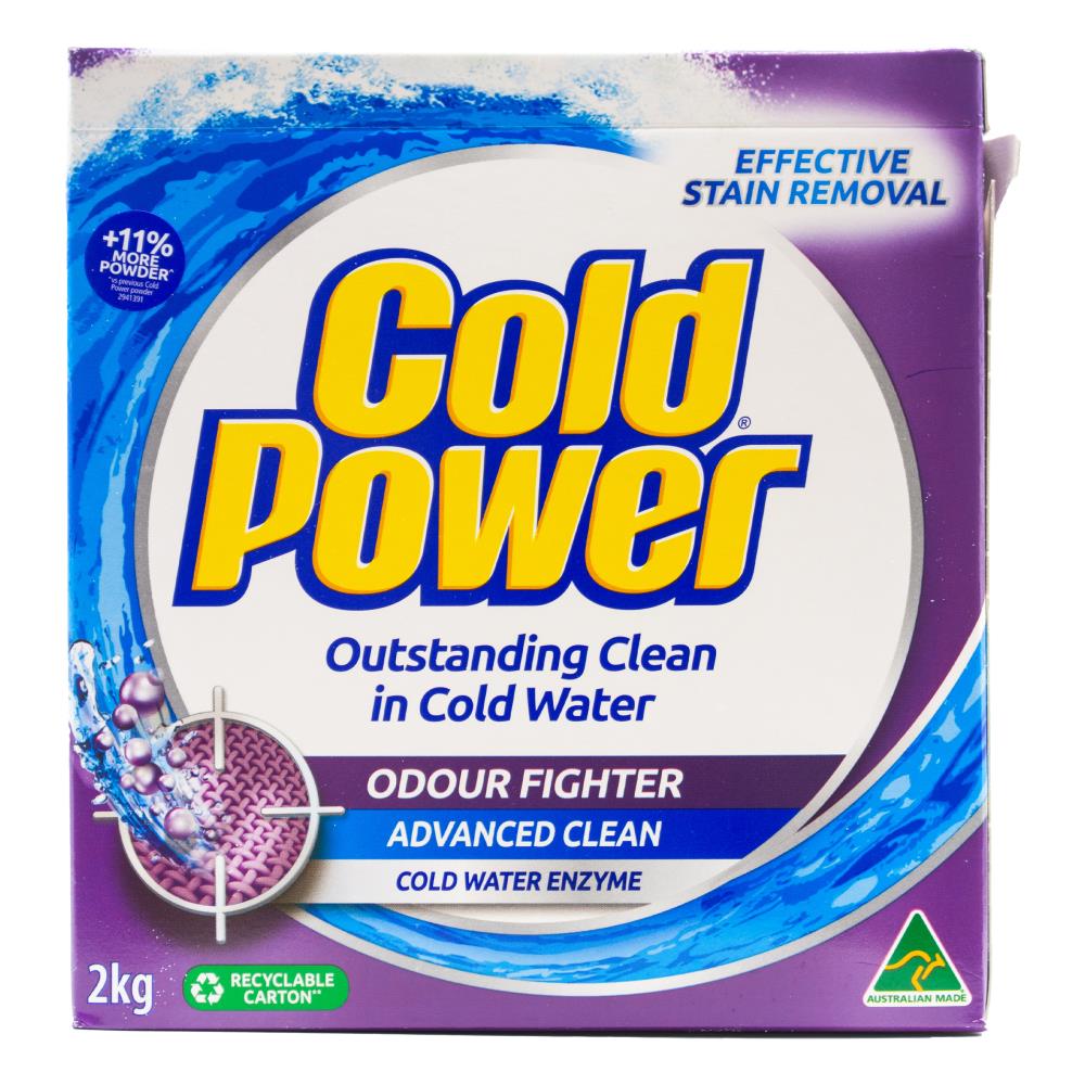 Cold Power 2kg Laundry Powder Odour Fighter Advanced Cleaning (6x Pack)